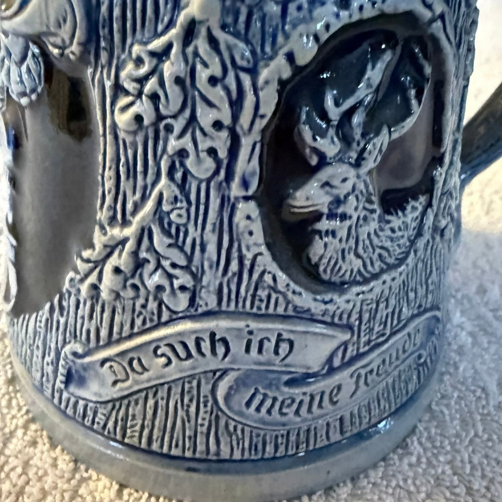 Blue and Brown Hunter Themed Beer Stein Mug, One Size - Picture 5 of 13